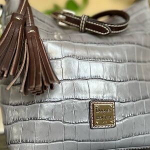 Dooney & Bourke Silver Croc-Embossed Women's Bag